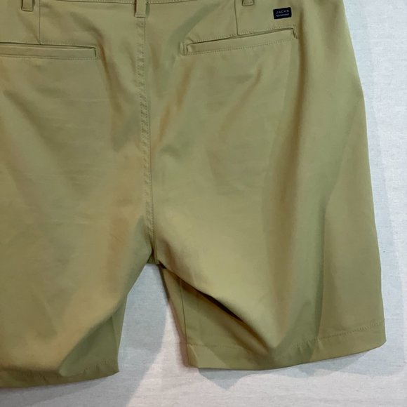 Jachs Mens Shorts Khaki Performance Pockets Stretch Belt Loops Size 40W - Picture 5 of 16